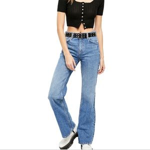 NWT free people Laurel Canyon flared jeans sz 26